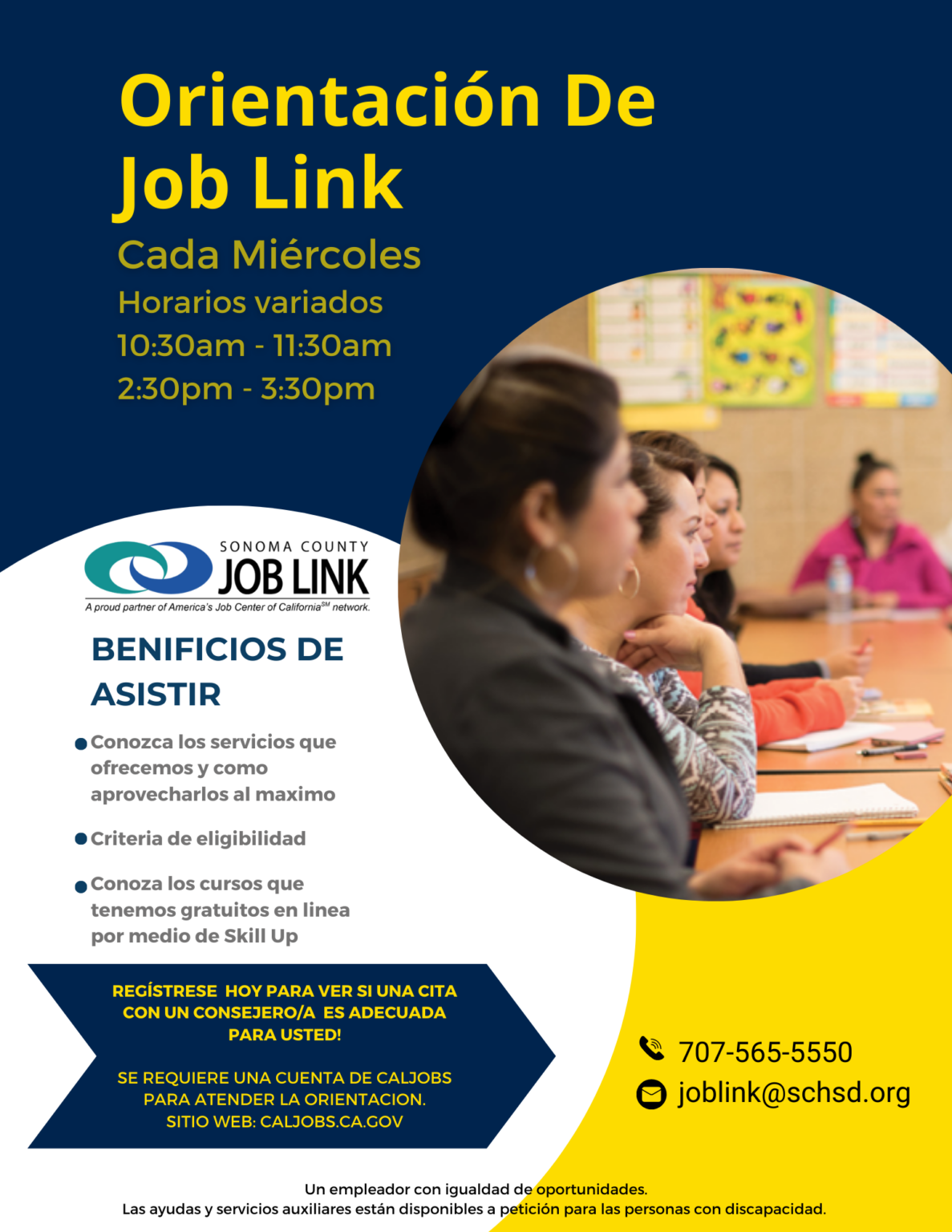 Orientacíon De Job Link Sonoma County Job Link